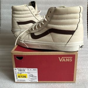 Off white leather vans